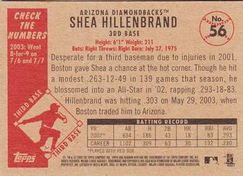 2003 Bowman Heritage #56 Shea Hillenbrand Back