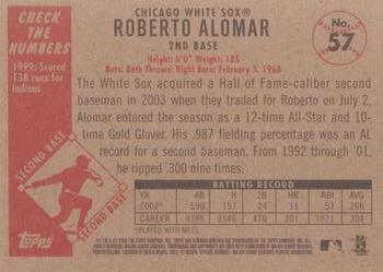 2003 Bowman Heritage #57 Roberto Alomar Back
