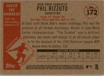 2003 Bowman Heritage #172 Phil Rizzuto Back