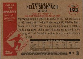 2003 Bowman Heritage #193 Kelly Shoppach Back