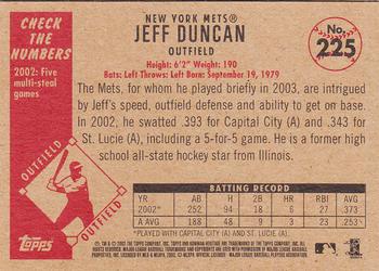 2003 Bowman Heritage #225 Jeff Duncan Back