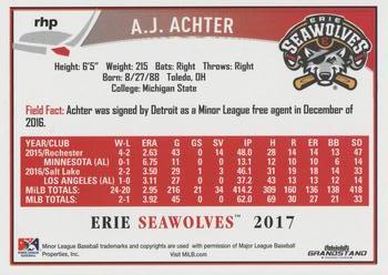 2017 Grandstand Erie SeaWolves #NNO A.J. Achter Back