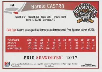 2017 Grandstand Erie SeaWolves #NNO Harold Castro Back
