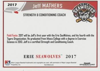 2017 Grandstand Erie SeaWolves #NNO Jeff Mathers Back