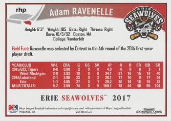 2017 Grandstand Erie SeaWolves #NNO Adam Ravenelle Back