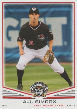 2017 Grandstand Erie SeaWolves #NNO A.J. Simcox Front