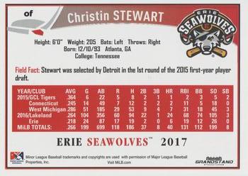2017 Grandstand Erie SeaWolves #NNO Christin Stewart Back