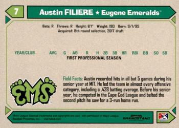 2017 Grandstand Eugene Emeralds #NNO Austin Filiere Back