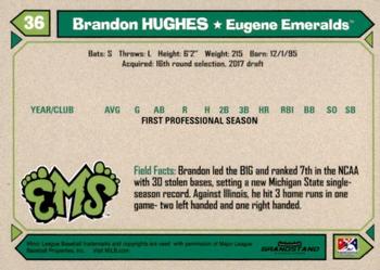2017 Grandstand Eugene Emeralds #NNO Brandon Hughes Back