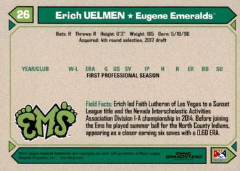 2017 Grandstand Eugene Emeralds #NNO Erich Uelmen Back