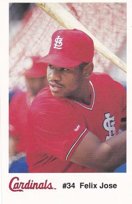1991 St. Louis Cardinals Police #NNO Felix Jose Front