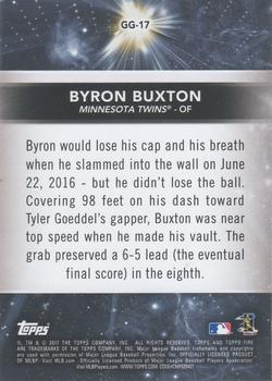 2017 Topps Fire - Golden Grabs Blue Chip #GG-17 Byron Buxton Back
