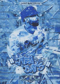 2017 Topps Fire - Monikers Blue Chip #M-10 Jose Bautista Front