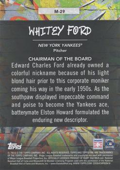 2017 Topps Fire - Monikers Blue Chip #M-29 Whitey Ford Back