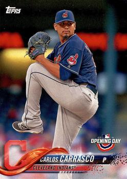 2018 Topps Opening Day #37 Carlos Carrasco Front