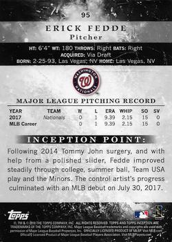 2018 Topps Inception #95 Erick Fedde Back