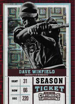 2017 Panini Contenders Draft Picks - Building Blocks Ticket #7 Dave Winfield Front