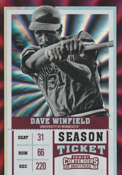 2017 Panini Contenders Draft Picks - Fame Ticket #7 Dave Winfield Front