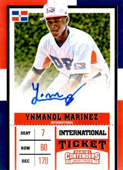 2017 Panini Contenders Draft Picks - International Ticket Autograph #9 Ynmanol Marinez Front