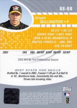 2003 Bowman's Best #BB-BB Bryan Bullington Back