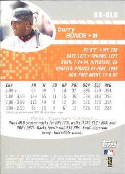2003 Bowman's Best #BB-BLB Barry Bonds Back