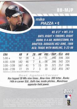 2003 Bowman's Best #BB-MJP Mike Piazza Back