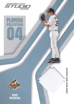 2004 Donruss Studio - Players Collection Jersey Platinum #PC-60 Mike Mussina Front