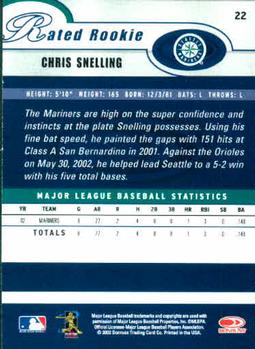 2003 Donruss #22 Chris Snelling Back