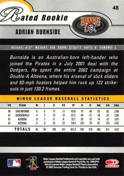 2003 Donruss #48 Adrian Burnside Back