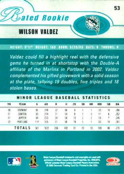 2003 Donruss #53 Wilson Valdez Back