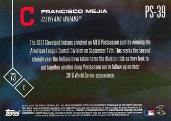 2017 Topps Now Postseason Cleveland Indians #PS-39 Francisco Mejia Back