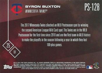 2017 Topps Now Postseason Minnesota Twins #PS-128 Byron Buxton Back