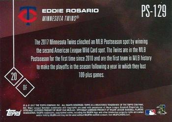 2017 Topps Now Postseason Minnesota Twins #PS-129 Eddie Rosario Back