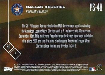 2017 Topps Now Postseason Houston Astros #PS-48 Dallas Keuchel Back