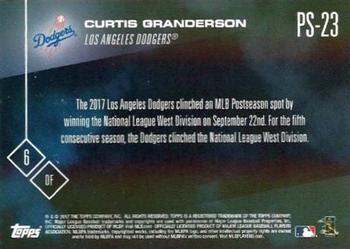 2017 Topps Now Postseason Los Angeles Dodgers #PS-23 Curtis Granderson Back