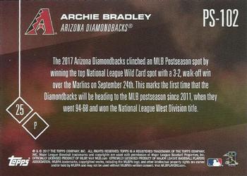 2017 Topps Now Postseason Arizona Diamondbacks #PS-102 Archie Bradley Back