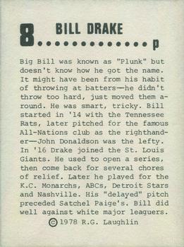 1978 Laughlin Long-Ago Black Stars #8 Bill Drake Back