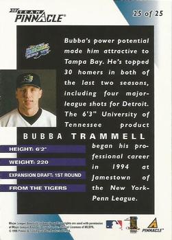 1998 Pinnacle Tampa Bay Devil Rays Team Pinnacle Collector's Edition #25 Bubba Trammell Back