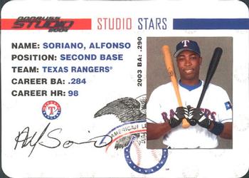 2004 Donruss Studio - Stars #SS-3 Alfonso Soriano Front