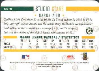 2004 Donruss Studio - Stars #SS-8 Barry Zito Back