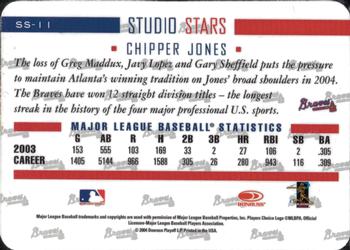 2004 Donruss Studio - Stars #SS-11 Chipper Jones Back