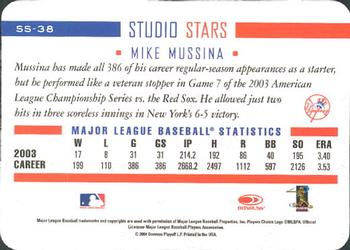 2004 Donruss Studio - Stars #SS-38 Mike Mussina Back