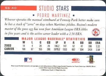 2004 Donruss Studio - Stars #SS-40 Pedro Martinez Back