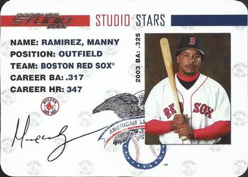 2004 Donruss Studio - Stars Gold #SS-33 Manny Ramirez Front
