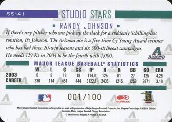 2004 Donruss Studio - Stars Gold #SS-41 Randy Johnson Back