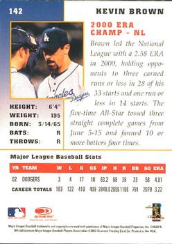 2003 Donruss Champions #142 Kevin Brown Back