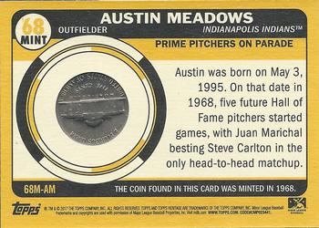2017 Topps Heritage Minor League - 1968 Mint Relics #68M-AM Austin Meadows Back
