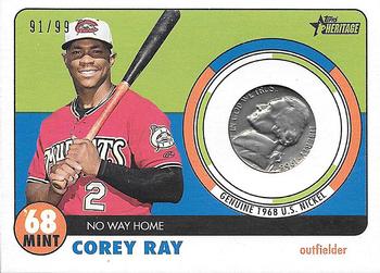 2017 Topps Heritage Minor League - 1968 Mint Relics #68M-CR Corey Ray Front