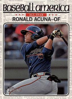 2017 Topps Heritage Minor League - Baseball America All-Stars #BA-RA Ronald Acuna Front