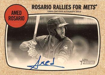 2017 Topps Heritage Minor League - Fantastic Feats Autographs #FFA-AR Amed Rosario Front